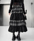 Black Mesh Layered Skirt